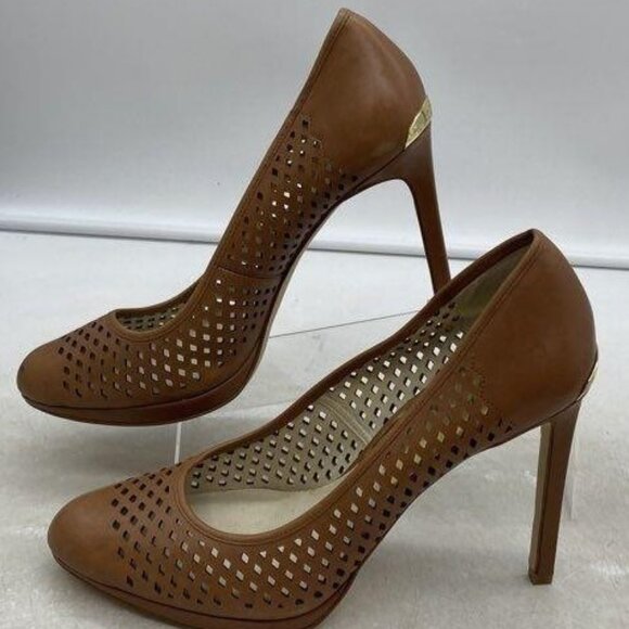 Michael Kors Leather Cutout Heels Size 10 - Picture 1 of 5